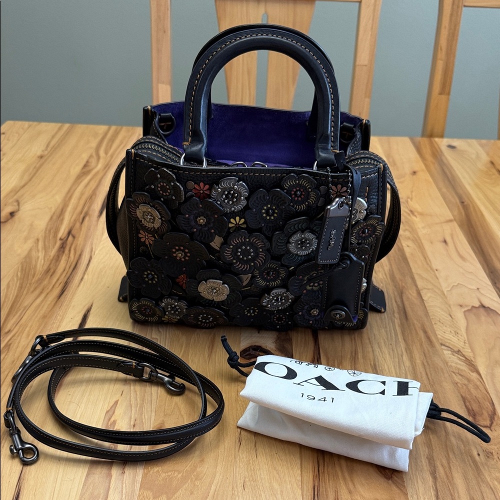 Coach Rogue Bag 25 With Tooled Tea Rose